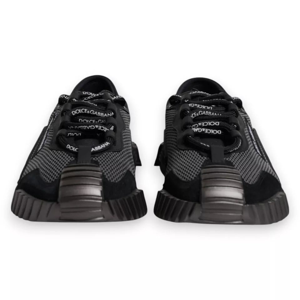 Black Nylon NS1 Low Top Men Sneakers Shoes