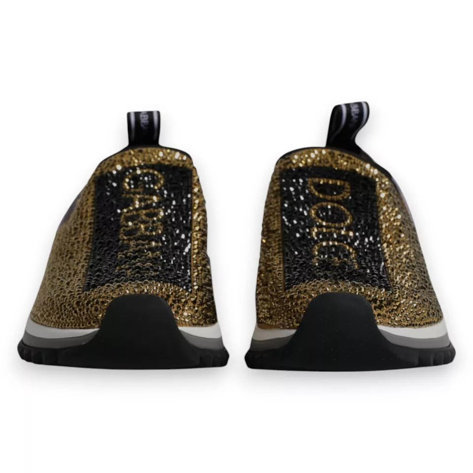 Gold Rhinestones Sorrento Sneakers Shoes