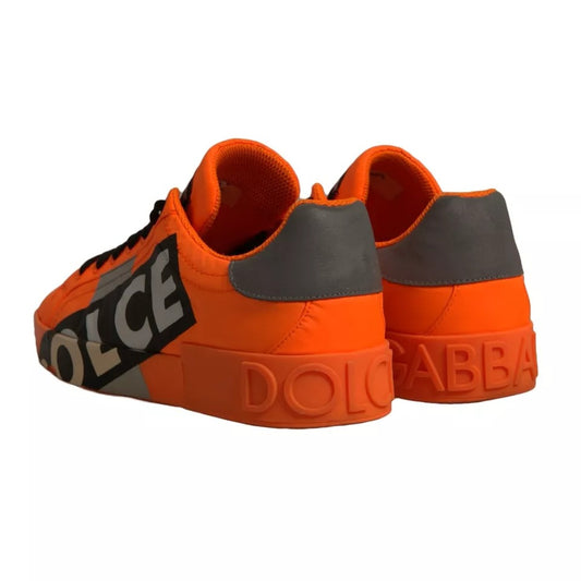 Orange Portofino Logo Tape Men Sneakers Shoes