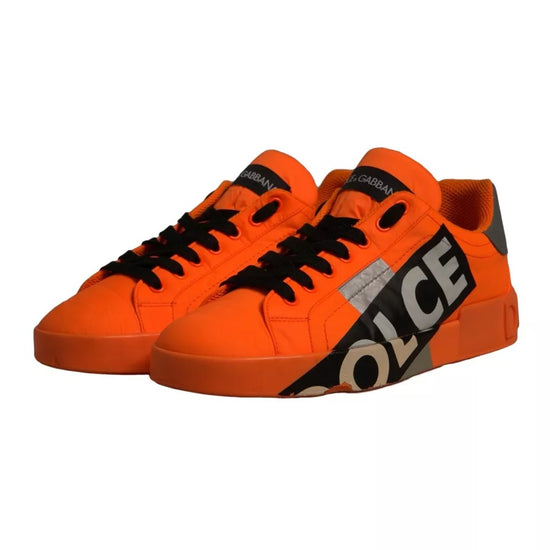 Orange Portofino Logo Tape Men Sneakers Shoes