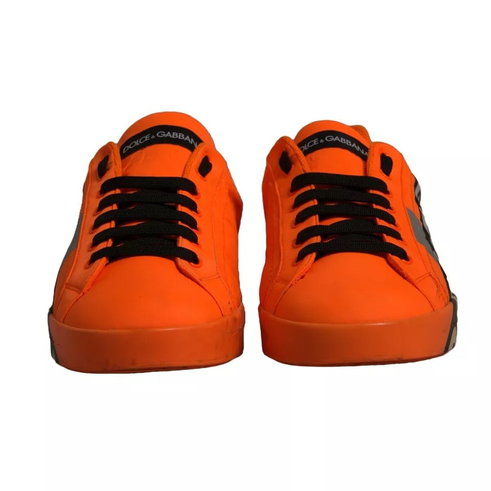 Orange Portofino Logo Tape Men Sneakers Shoes