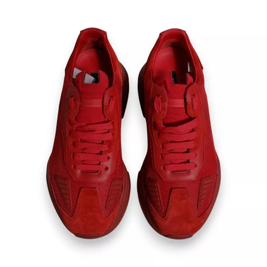 Red Leather Daymaster Low Top Sneakers Shoes