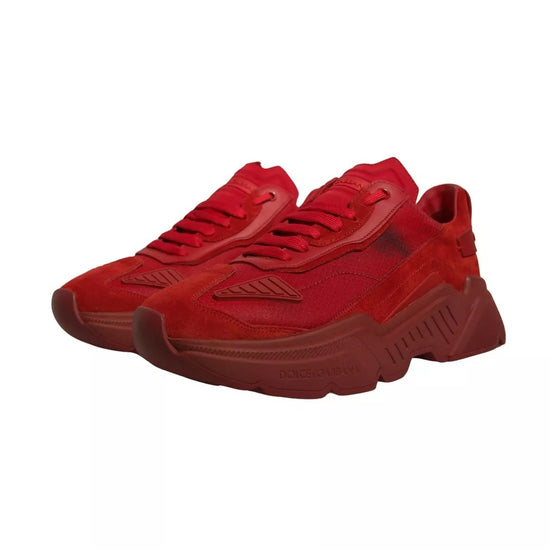 Red Leather Daymaster Low Top Sneakers Shoes