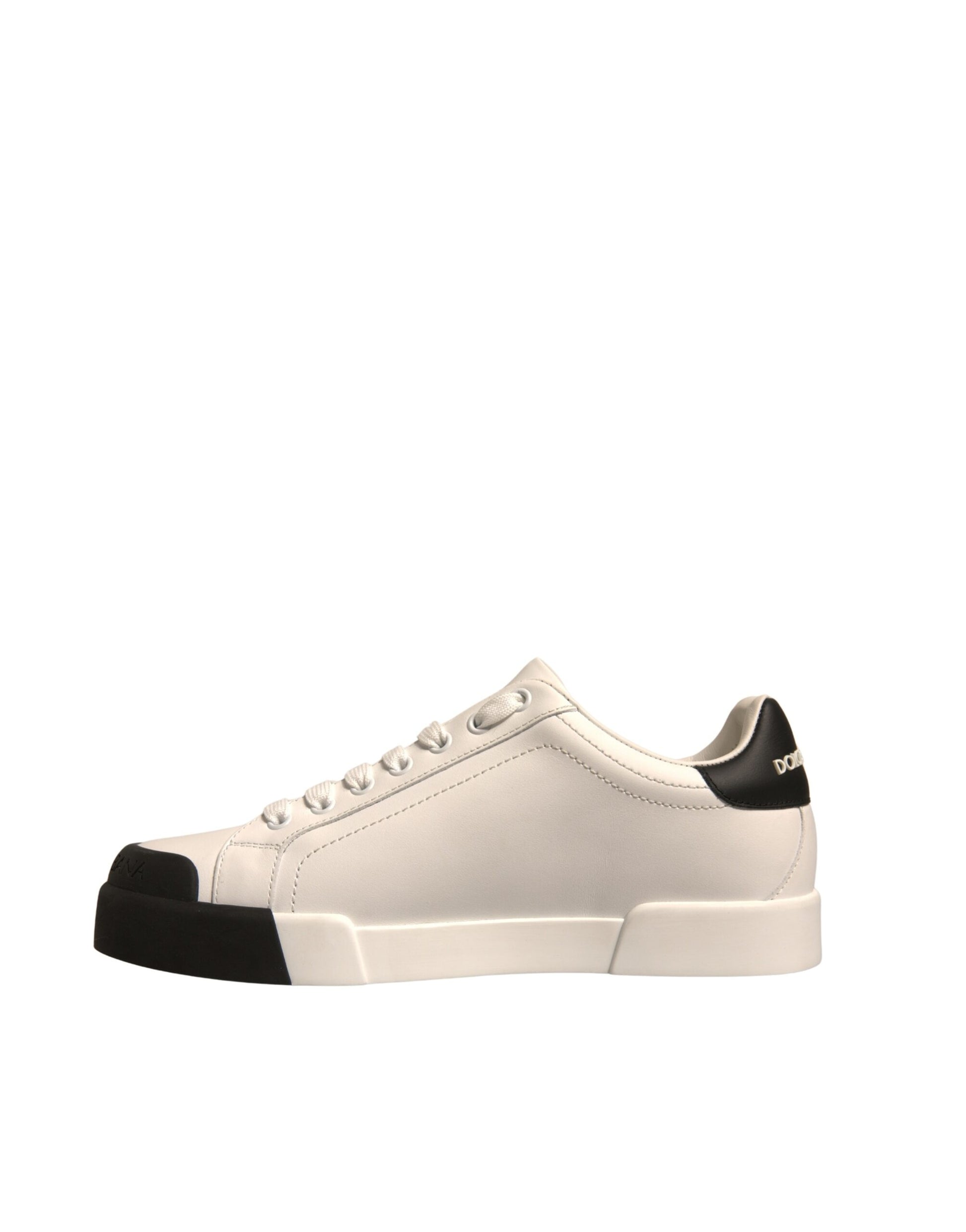 White Leather Logo Portofino Sneakers Shoes