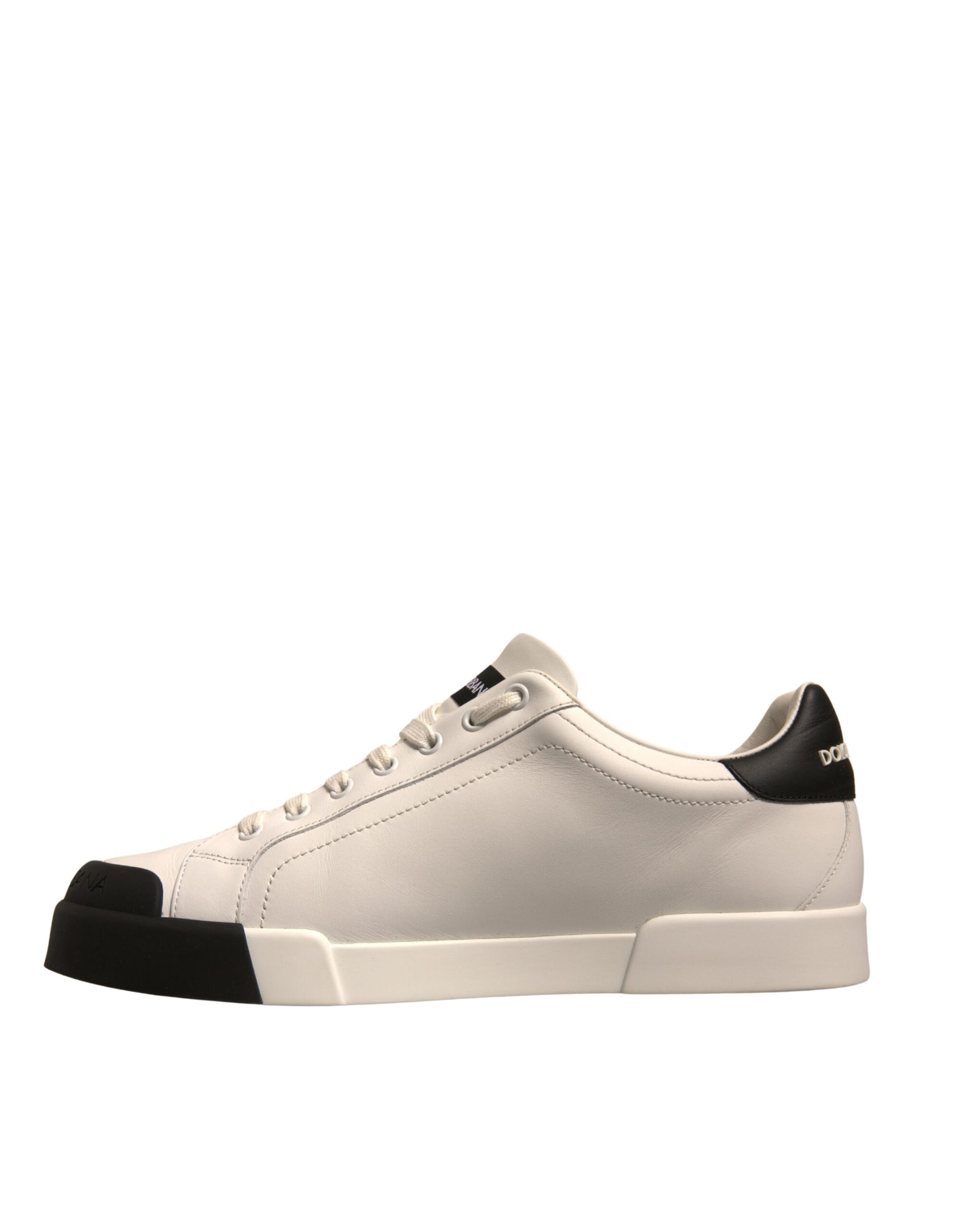 White Leather Logo Portofino Sneakers Shoes