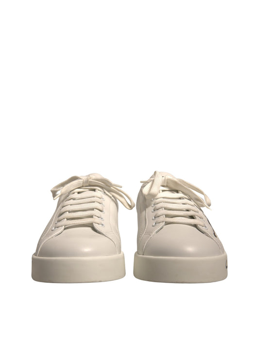 White Blue Logo Portofino Sneakers Shoes