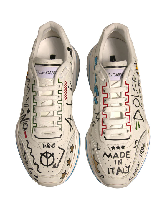 White Daymaster Hand Painted Sneakers Shoes