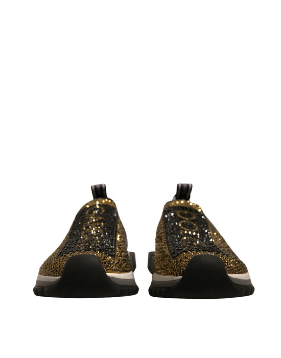 Gold Rhinestones Sorrento Sneakers Shoes