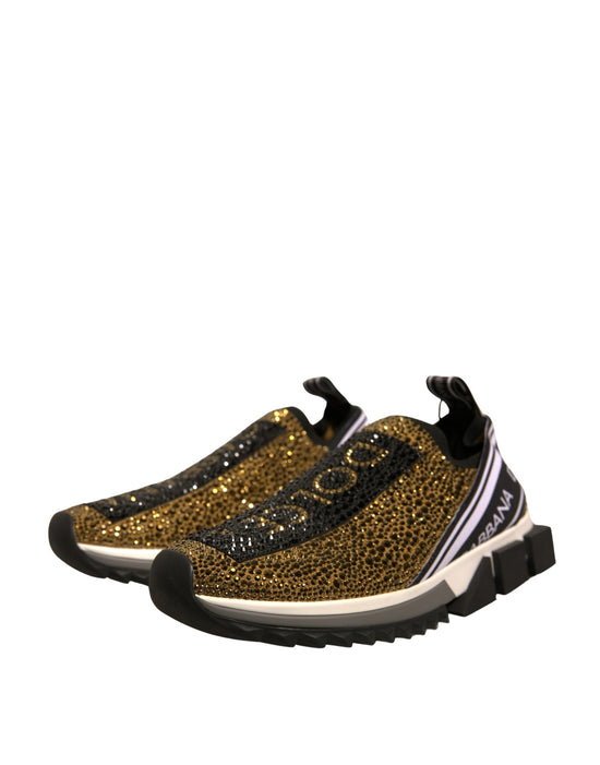 Gold Rhinestones Sorrento Sneakers Shoes