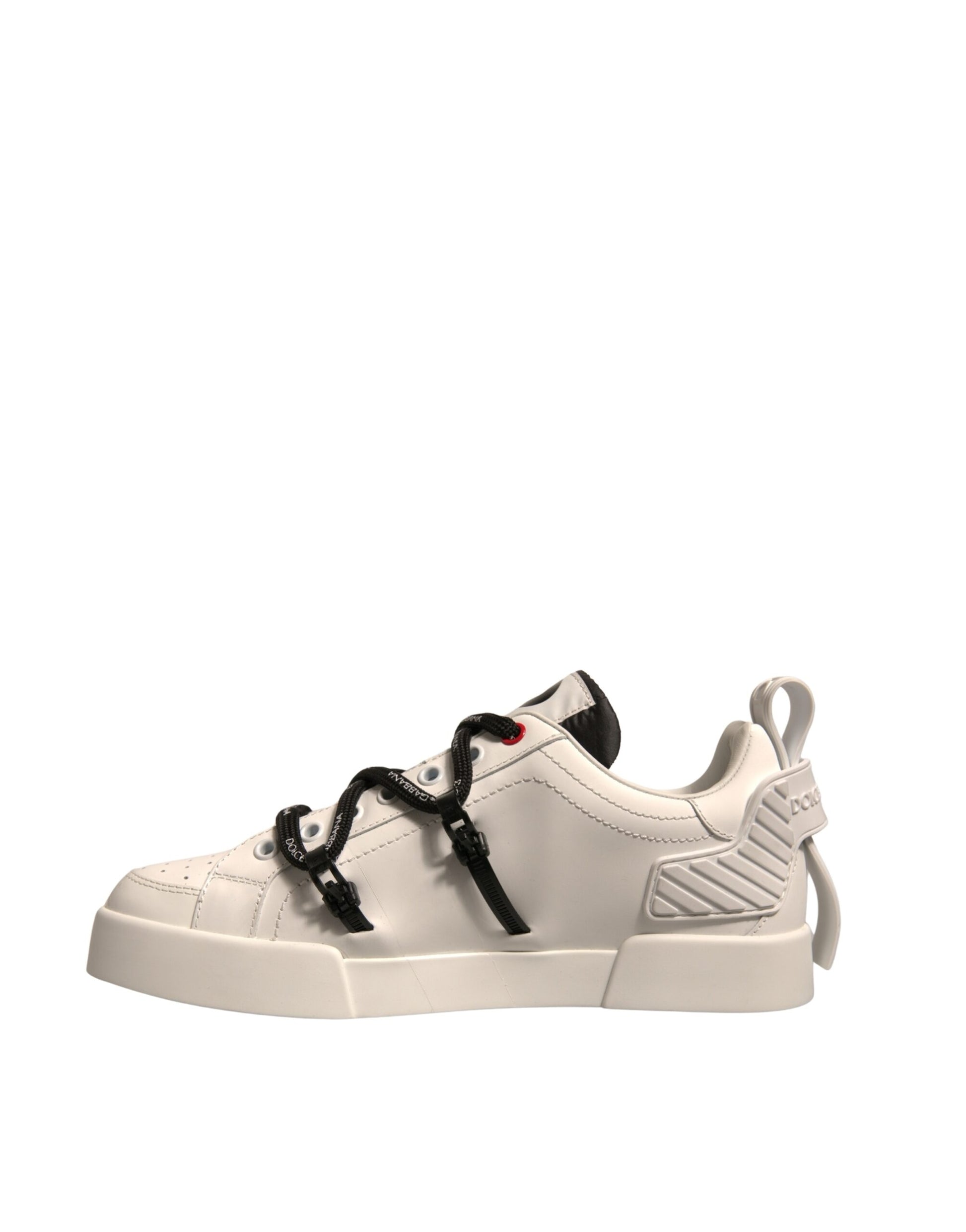 White Leather Portofino Low Top Sneakers Shoes