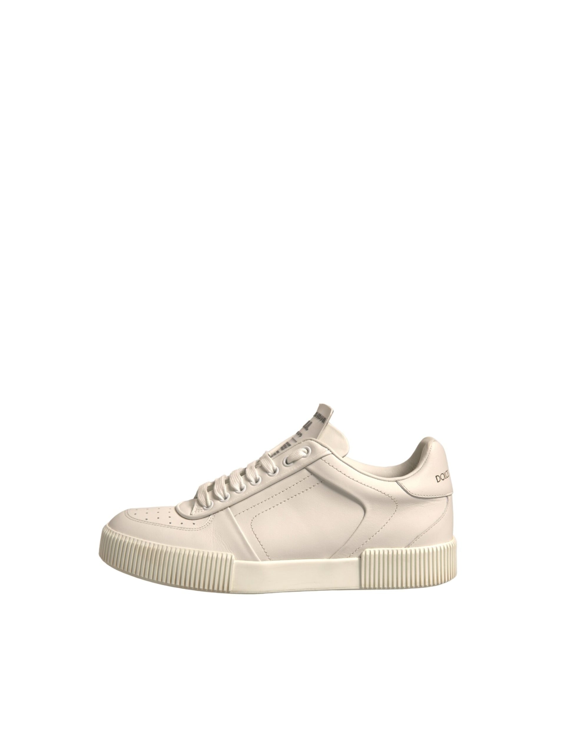 White Miami Leather Low Top Sneakers Shoes