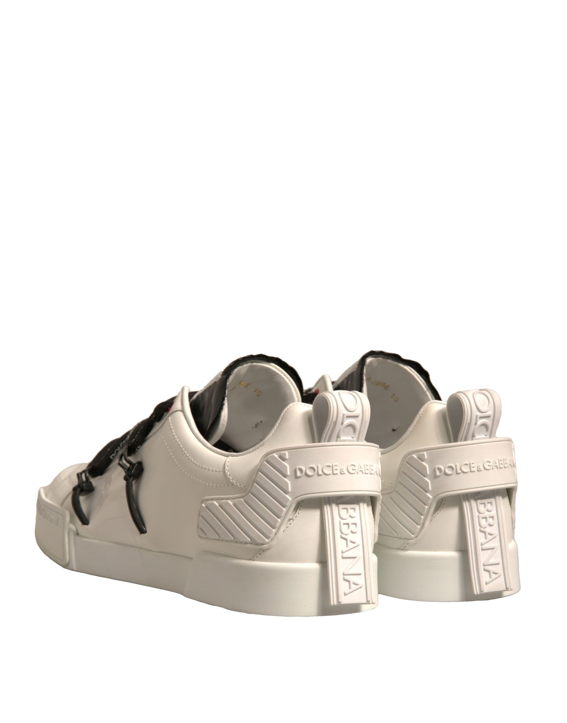 White Leather Portofino Low Top Sneakers Shoes