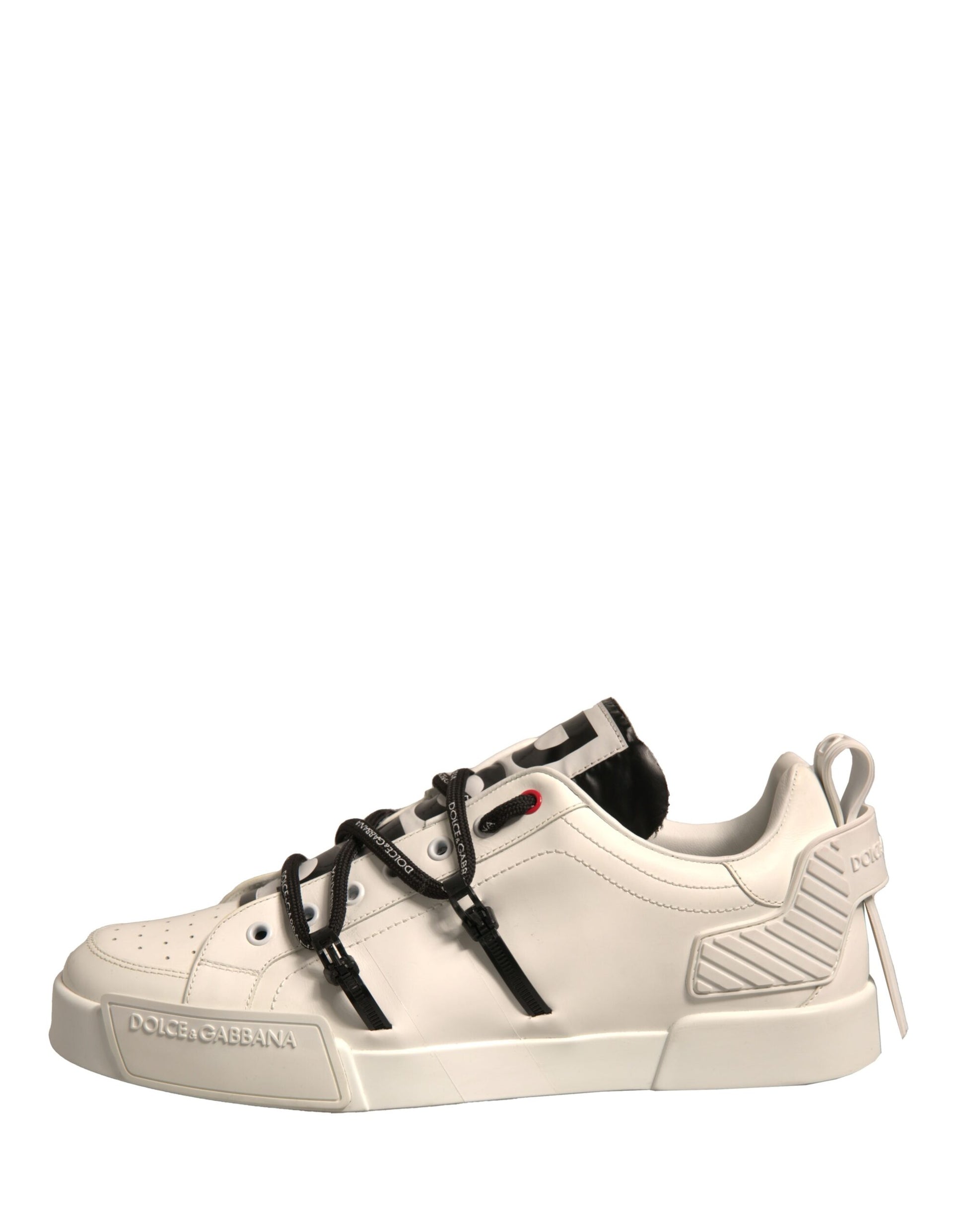 White Leather Portofino Low Top Sneakers Shoes