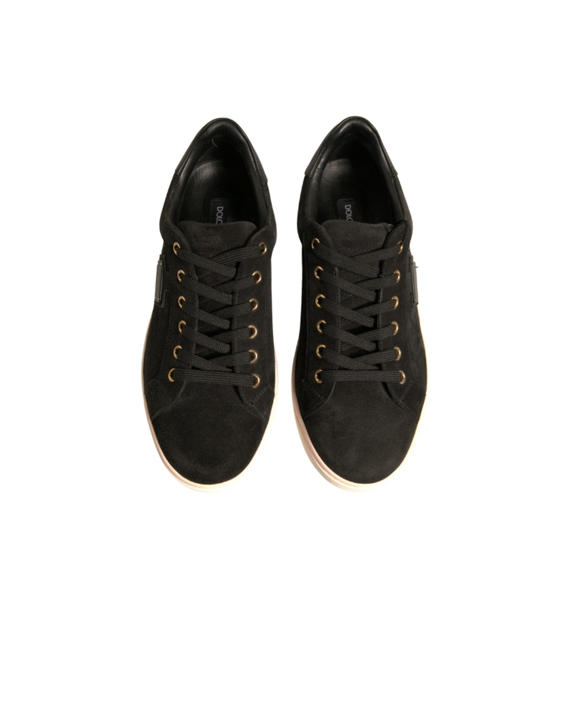 Black Logo Suede Leather Men Sneakers Shoes