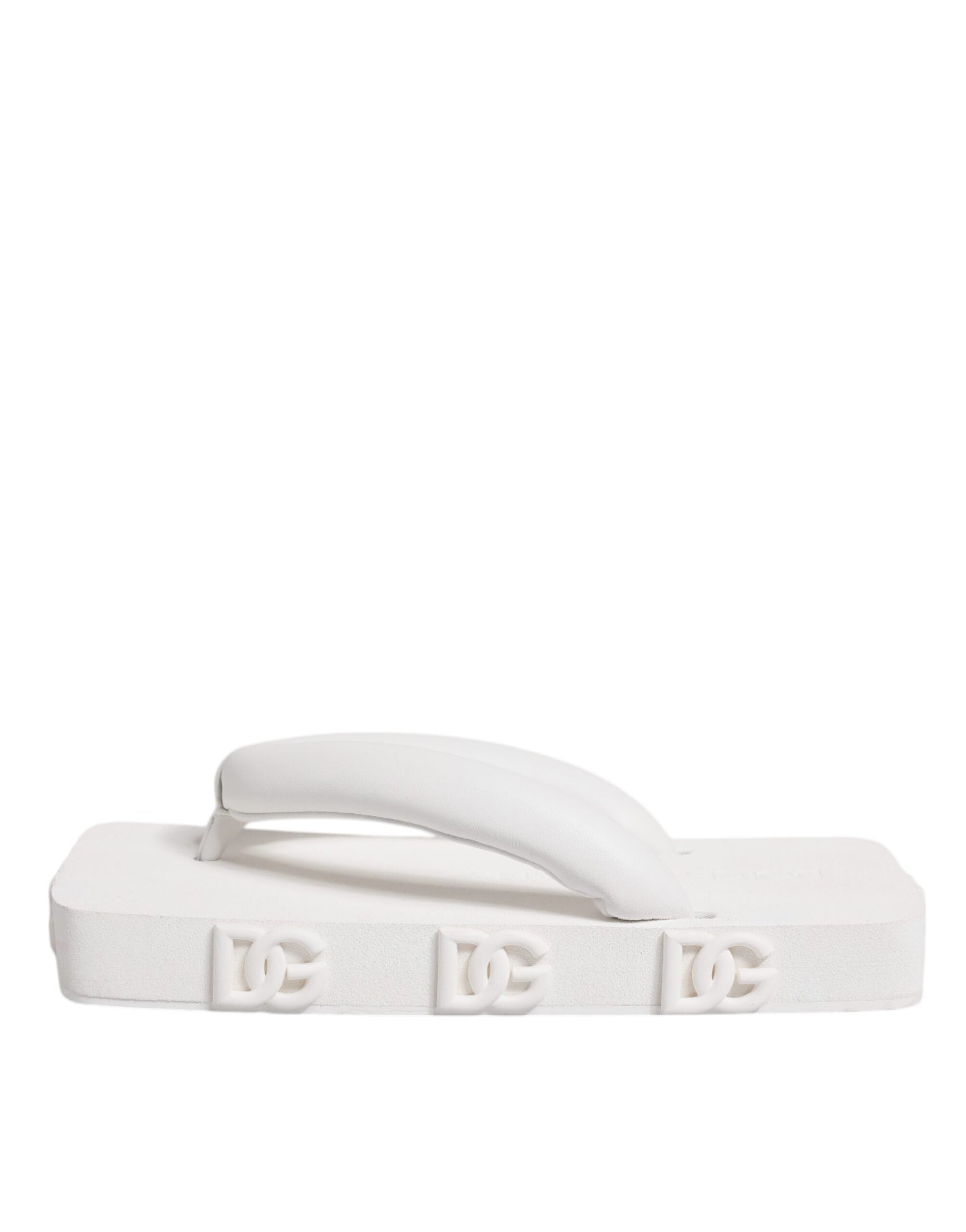 White Rubber Slides Flats Sandals Shoes