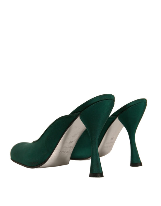 Green Suede Leather High Heel Pumps Shoes