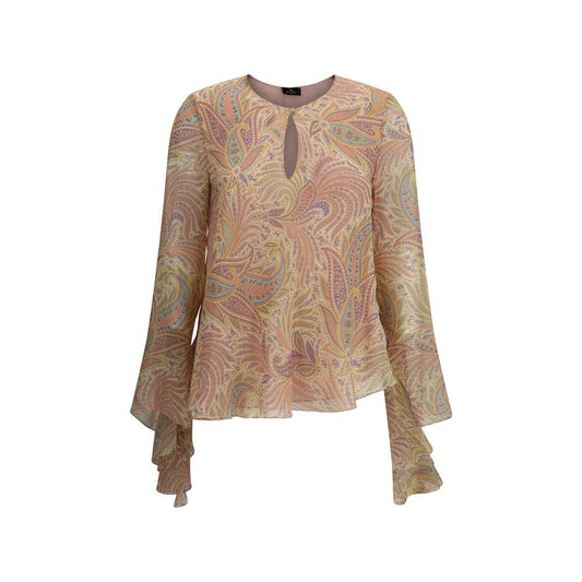 Paisley print silk Blouse