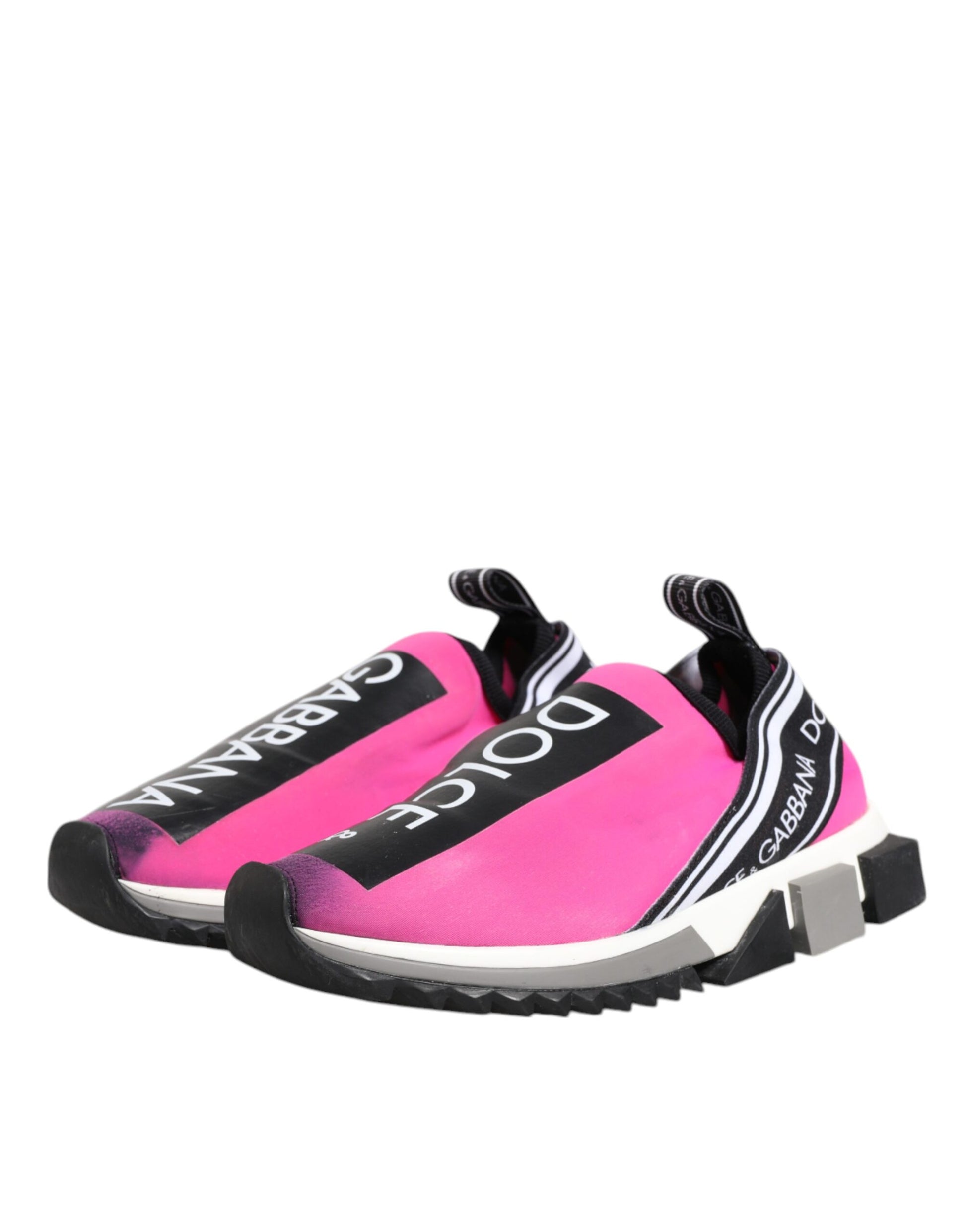 Fuchsia White Slip On Sorrento Sneakers Shoes