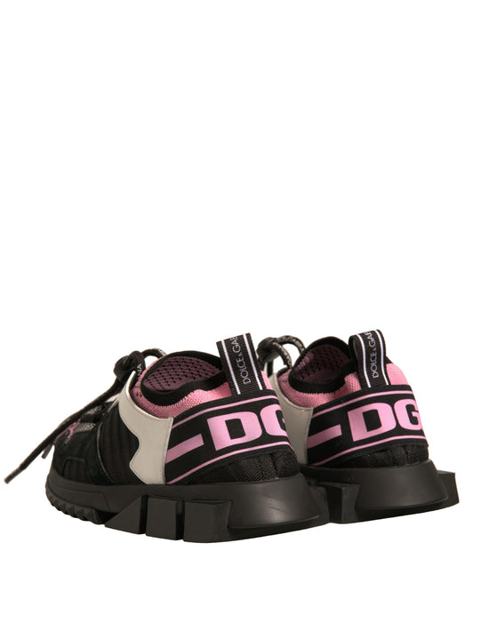 Black Pink Sorrento Trekking Sneakers Shoes