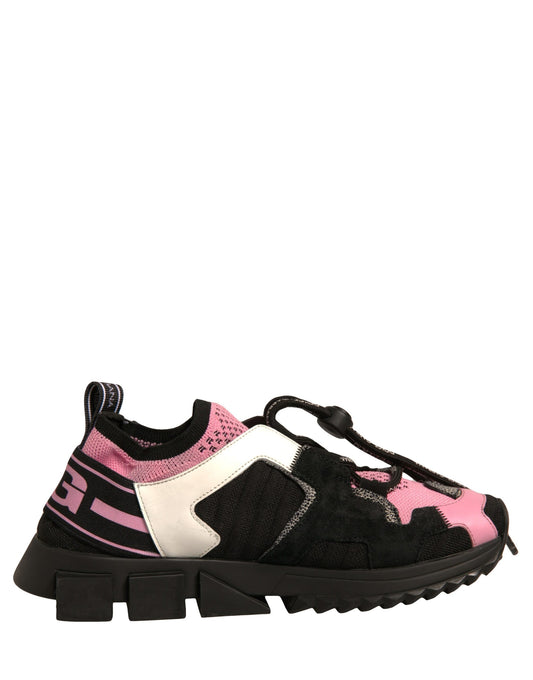 Black Pink Sorrento Trekking Sneakers Shoes