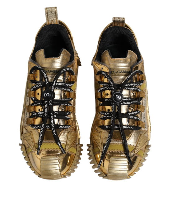 Gold Stretch Lace Up NS1 Sneakers Shoes