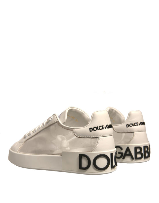 White Calf Leather Portofino Sneakers Shoes