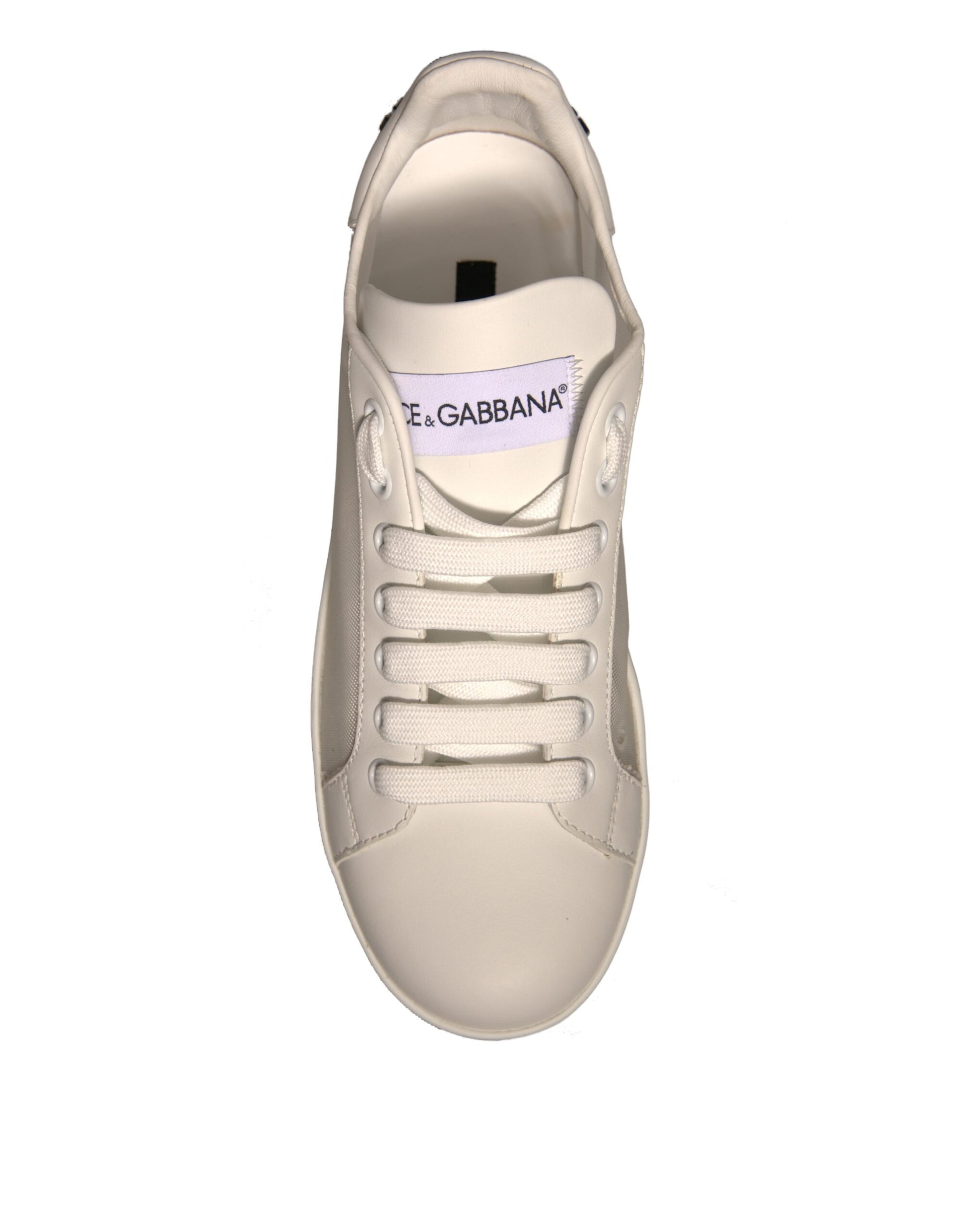 White Calf Leather Portofino Sneakers Shoes