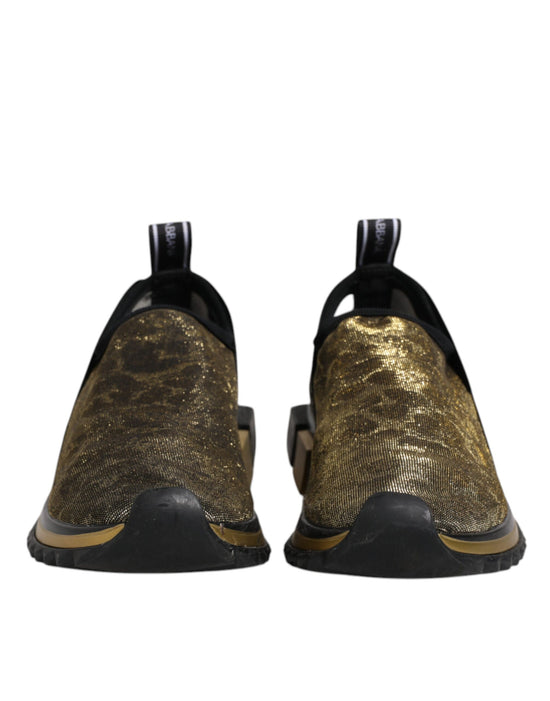 Gold Glitter Leopard Sorrento Sneakers Shoes