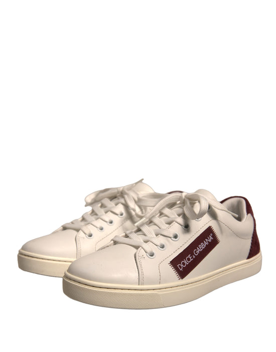 White Suede Leather Low Top Sneakers Shoes