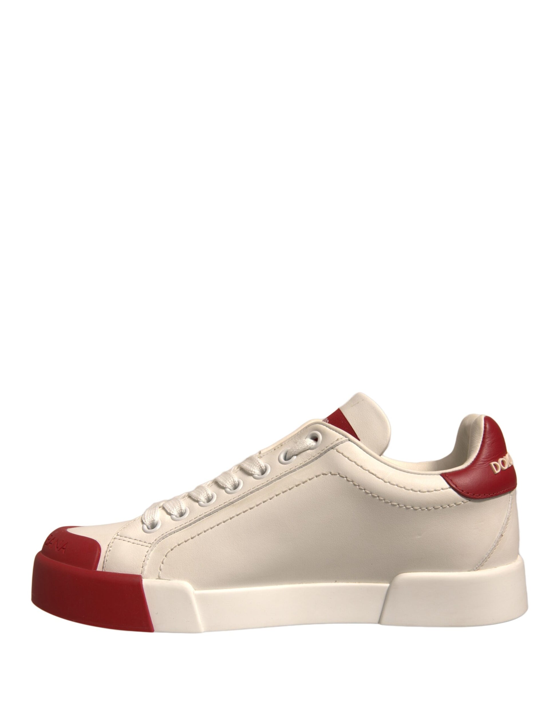 Shoes White Leather Logo Portofino Sneakers