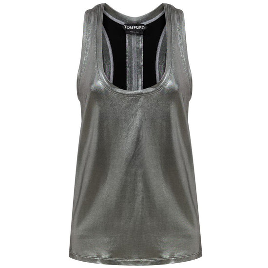 Silver Viscose Tops & T-Shirt