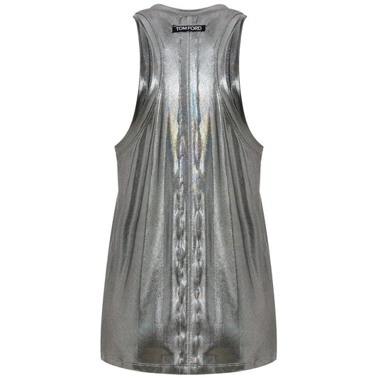 Silver Viscose Tops & T-Shirt