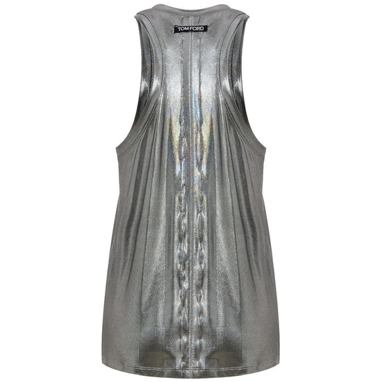 Silver Viscose Tops & T-Shirt