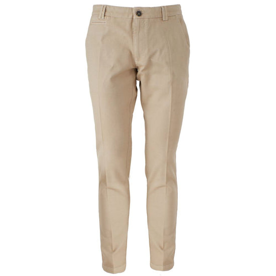 Beige Cotton Jeans & Pant