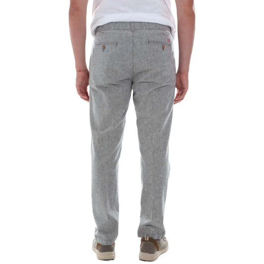 Gray Cotton Men Trouser