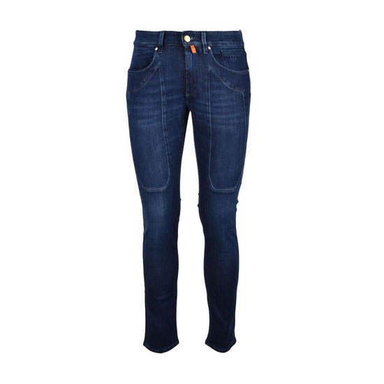 Blue Cotton Jeans & Pant