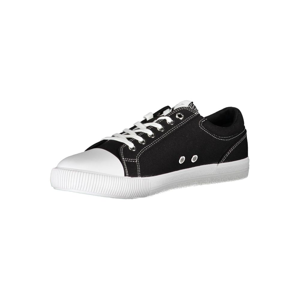 Black Cotton Men Sneaker