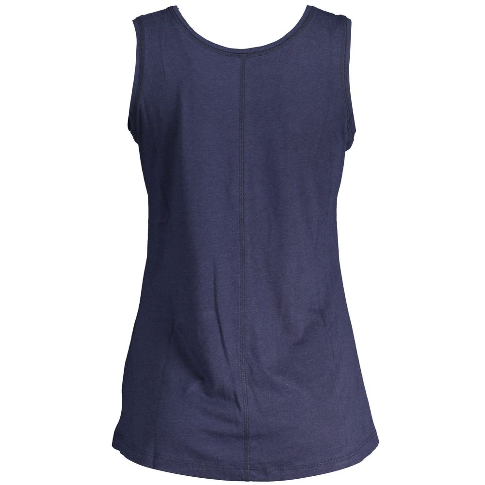 Blue Viscose Women Top