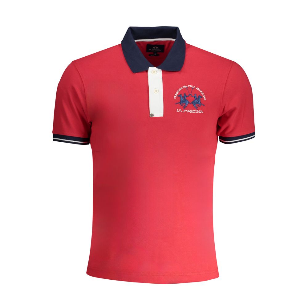 Red Cotton Polo Shirt