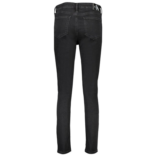 Black Cotton Jeans & Pant