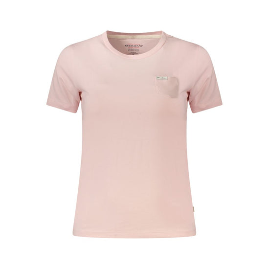 Pink Cotton Women T-Shirt