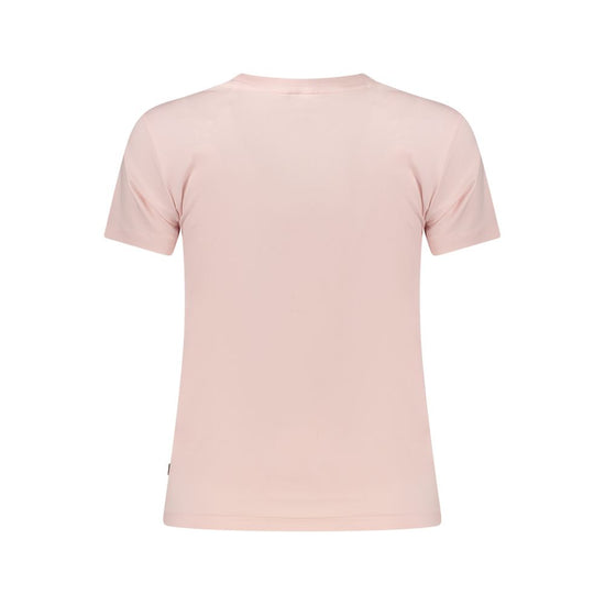 Pink Cotton Women T-Shirt