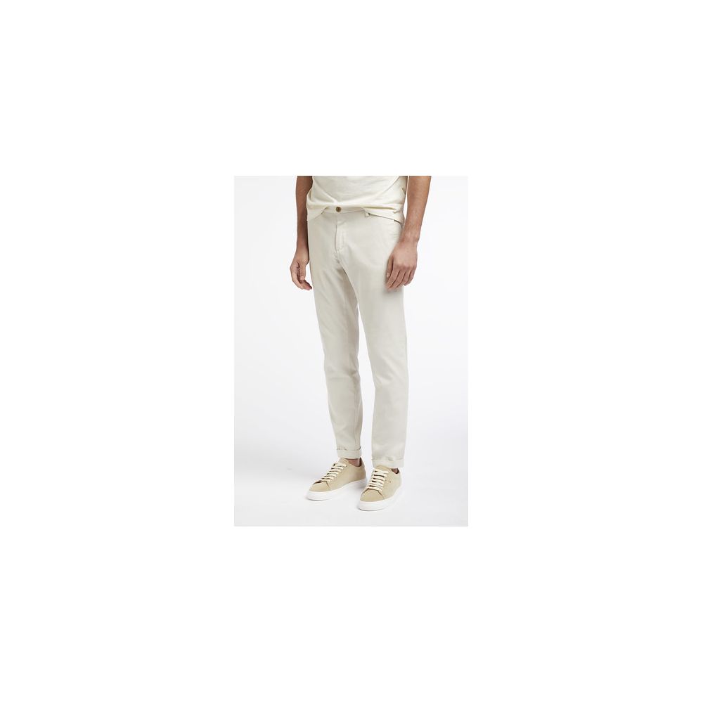 Beige Cotton Jeans & Pant