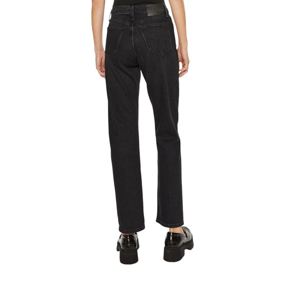 Black Cotton Jeans & Pant