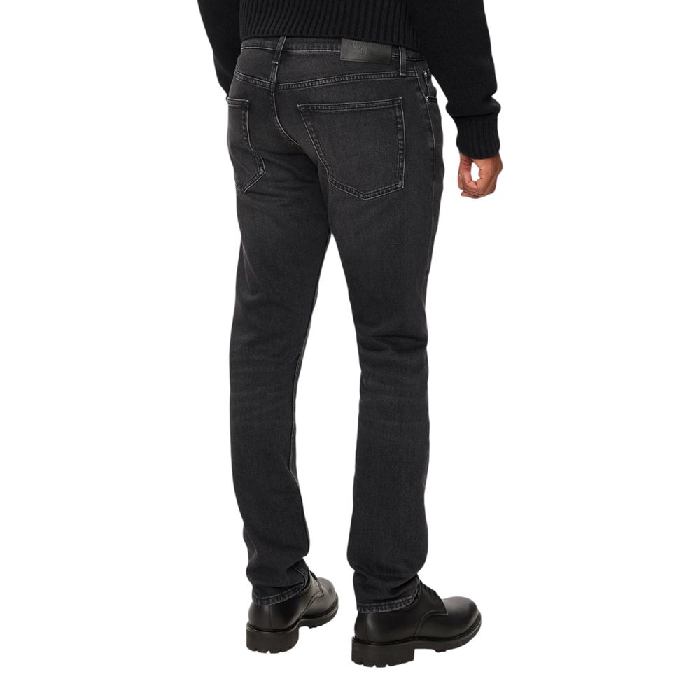 Black Cotton Jeans & Pant