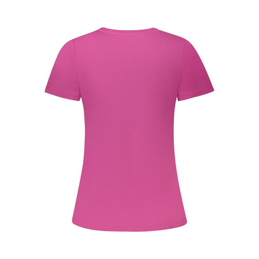 Pink Cotton Women T-Shirt