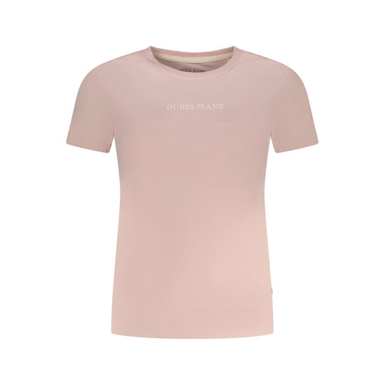 Pink Cotton Women T-Shirt