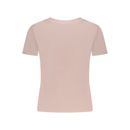 Pink Cotton Women T-Shirt