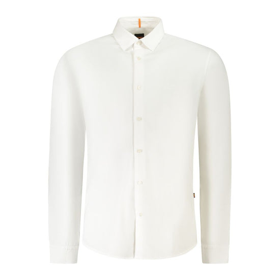 White Cotton Men Shirt