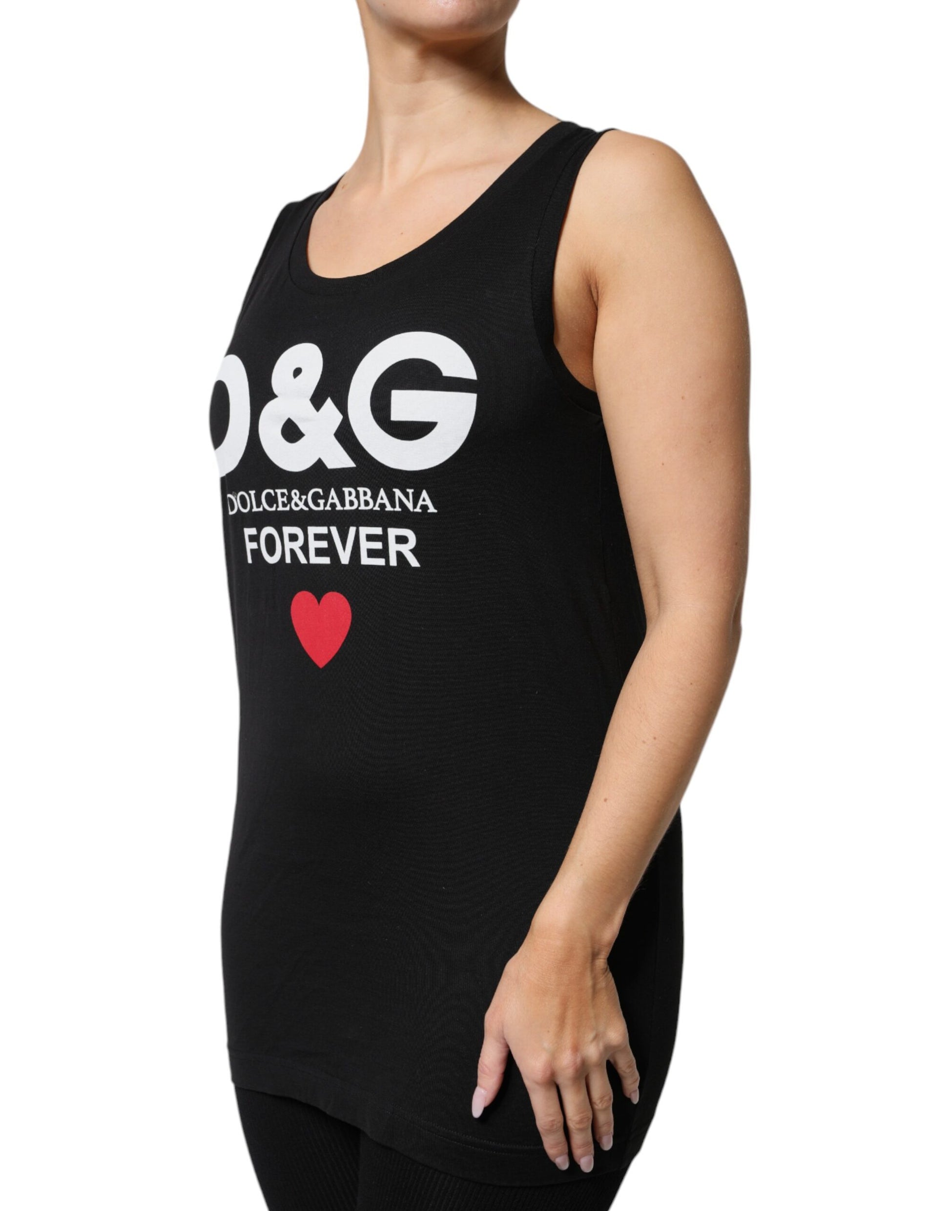 Black White DG Logo Sleeveless Tank Top